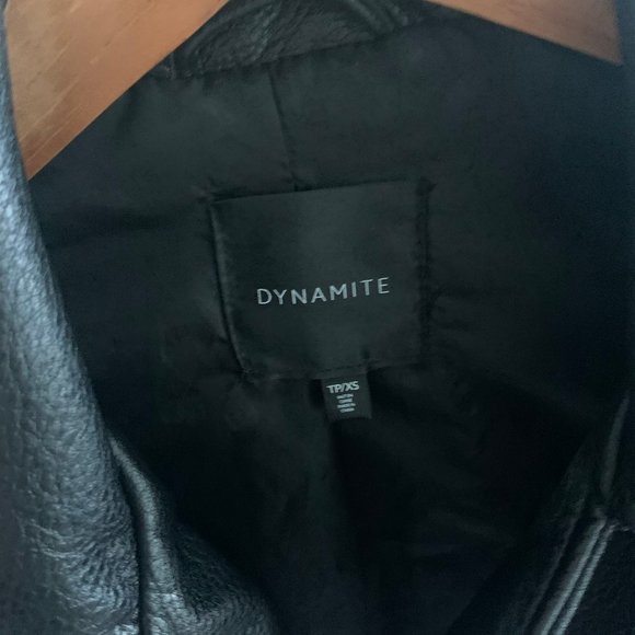 Fully-Lined Vegan Leather Biker Moto Motorcycle Jacket with Gold Zipper Hardware - Picture 3 of 13